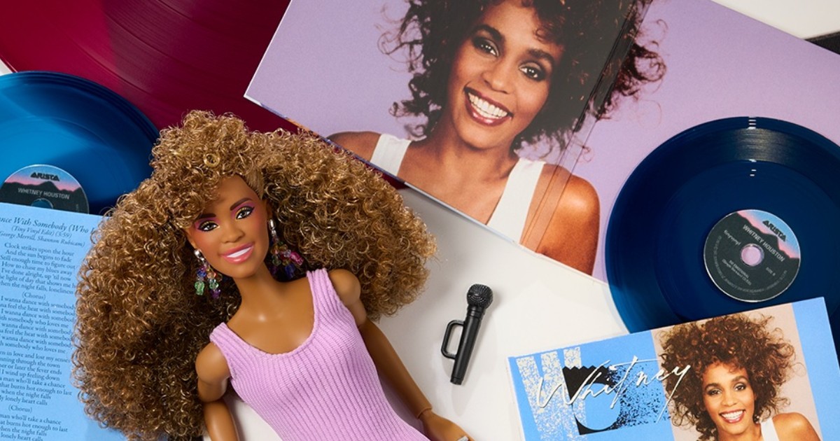 Whitney Houston Barbie Signature Doll from Mattel displayed at the Legacy of Love Gala in Atlanta.